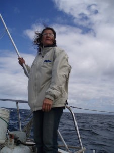 Donna Lange sailing Inspired Insanity © Angie Deister